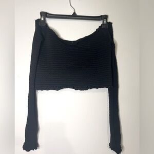 Black intimately Free People textured long sleeve top